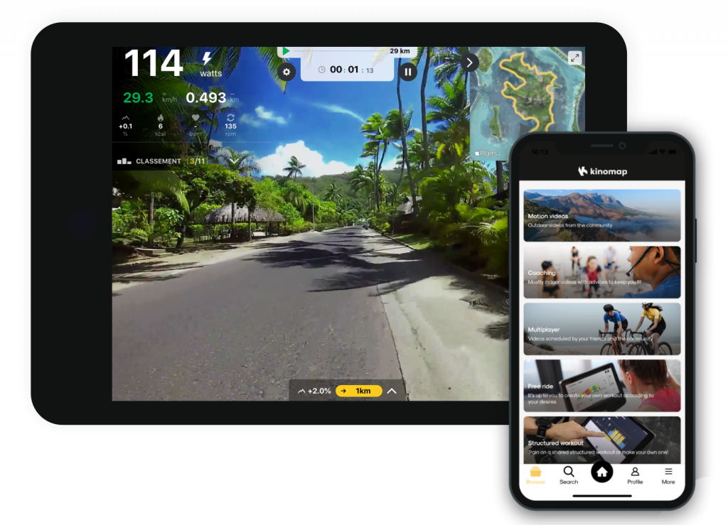App Kinomap con Behumax
