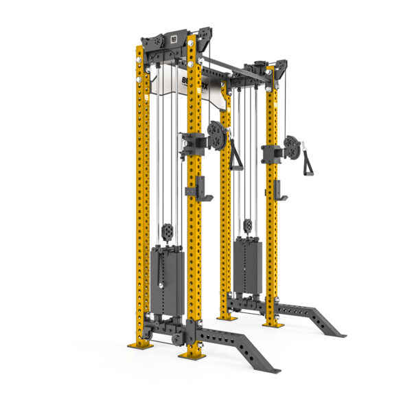 Half Rack con Pila de Pesas HR-3500 - Dorado Diagonal