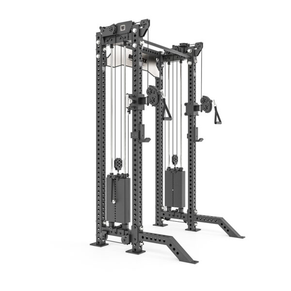 Half Rack con Pila de Pesas HR-3500 - Negro Diagonal