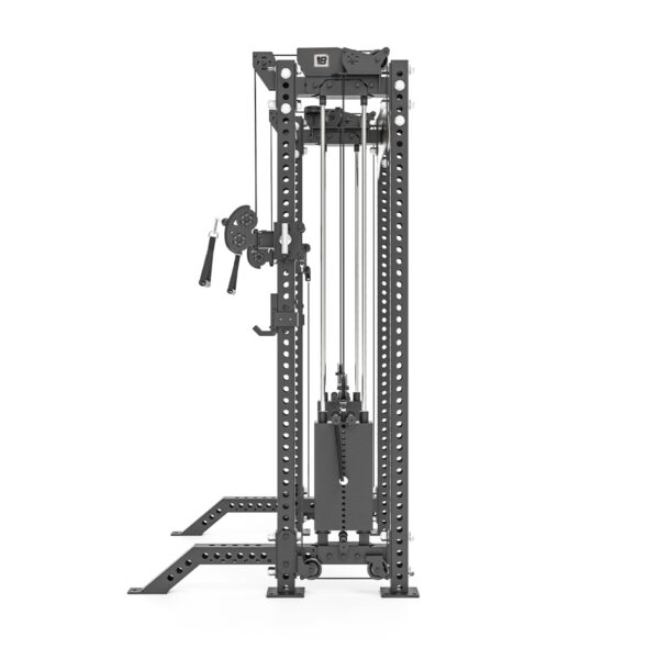 Half Rack con Pila de Pesas HR-3500 - Negro Lateral