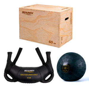 Pack Funcional: Cajón de Madera L + Saco Búlgaro Apex 10 kg + Slam Ball 10 kg