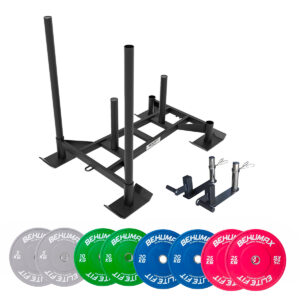 Pack Strongman: Trineo De Arrastre Plow + Asas Mini Farmer + Set Discos Bumper